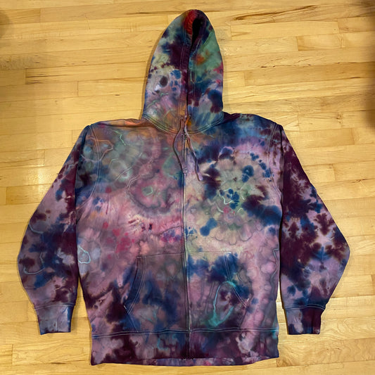 XL Tall Ice Dyed Old Navy Zippered Hoodie (3)