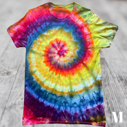 Medium Ice dyed rainbow spiral (men’s)