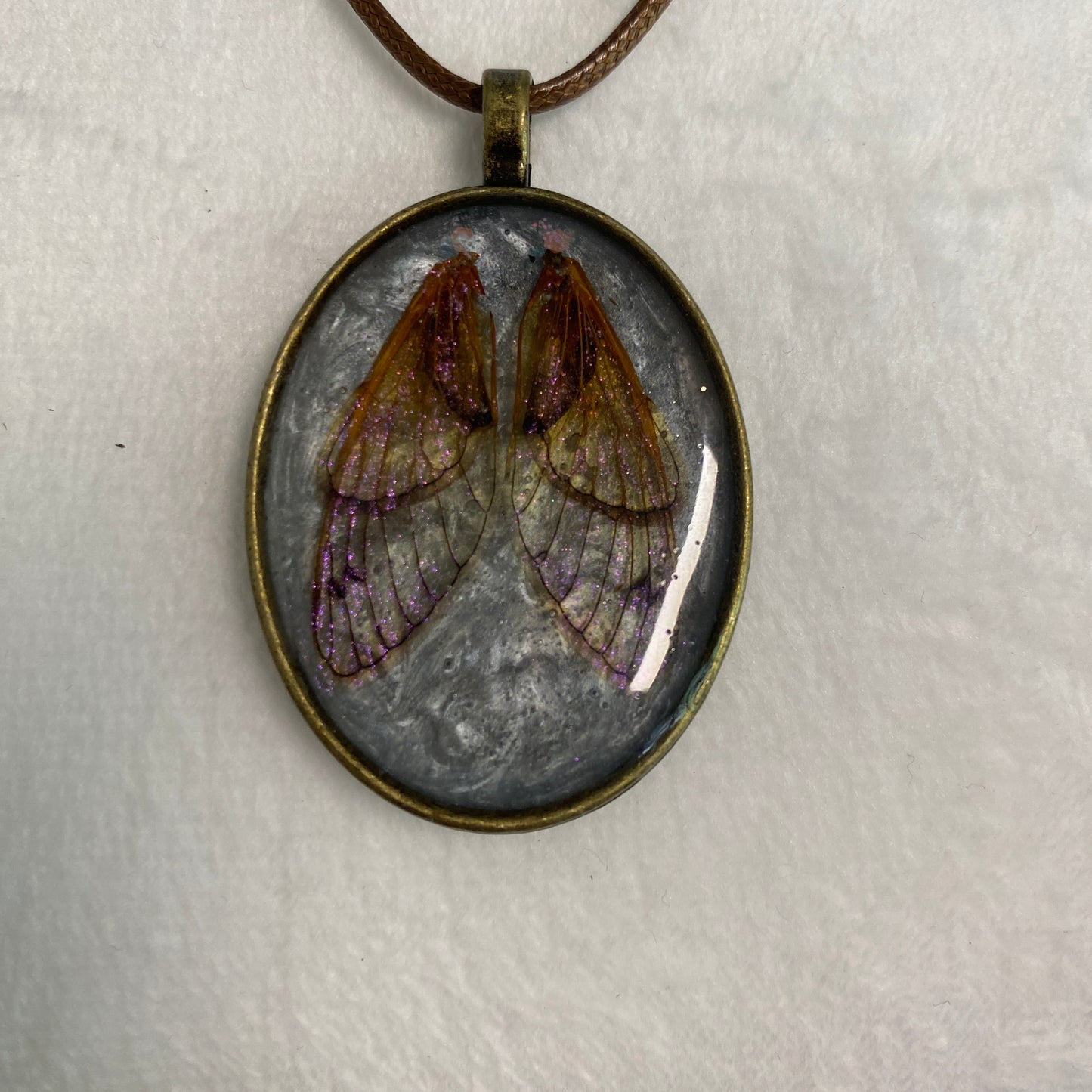 9 Cicada wing necklace