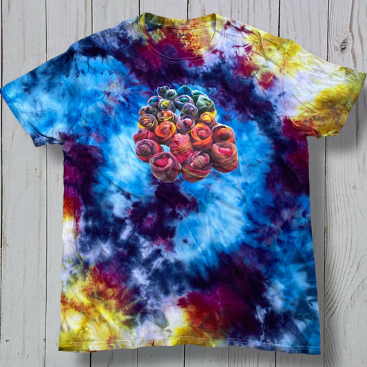 Ice Dyed Tee with Fiber Theme Graphic