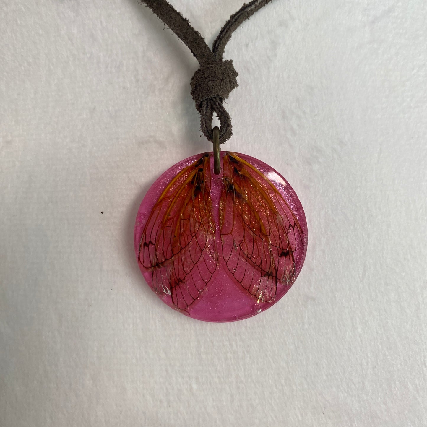 2 Cicada wing necklace