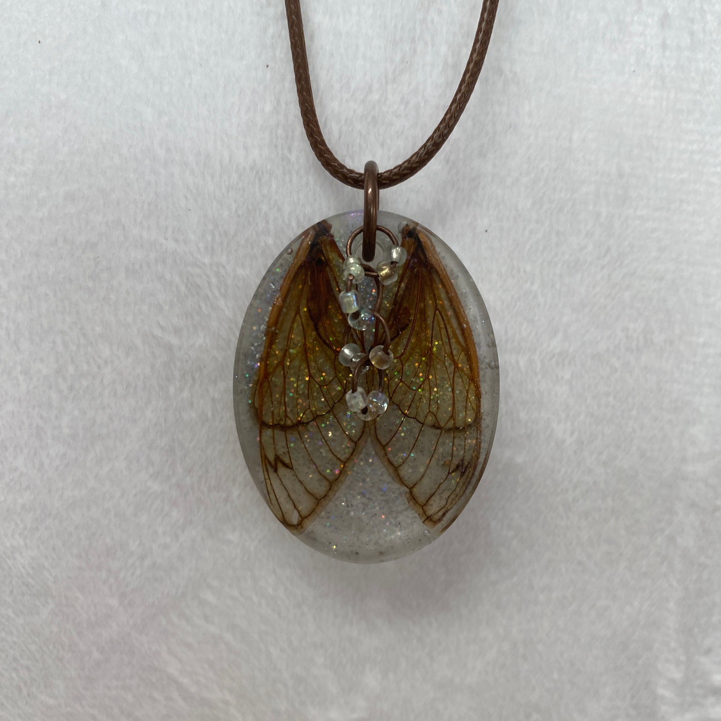 3 Cicada wing necklace