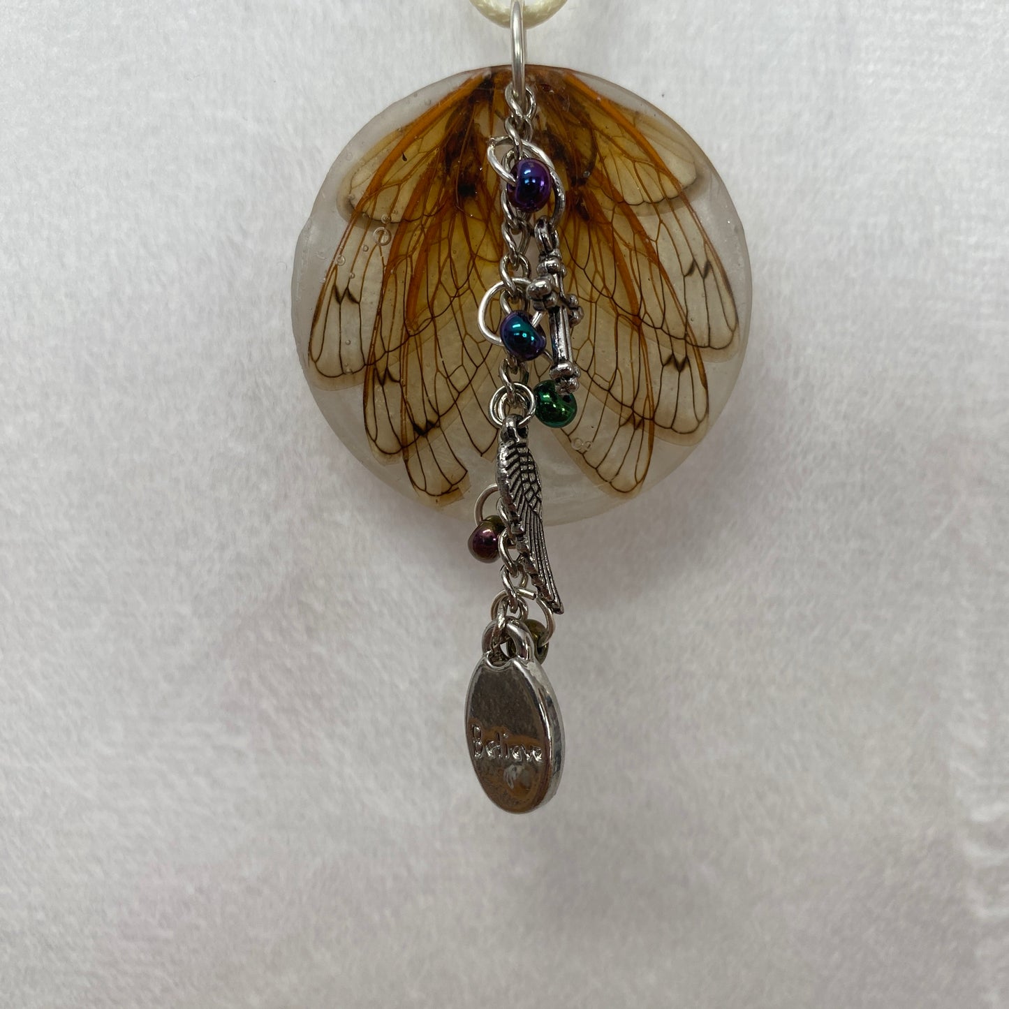 7 Cicada wing necklace