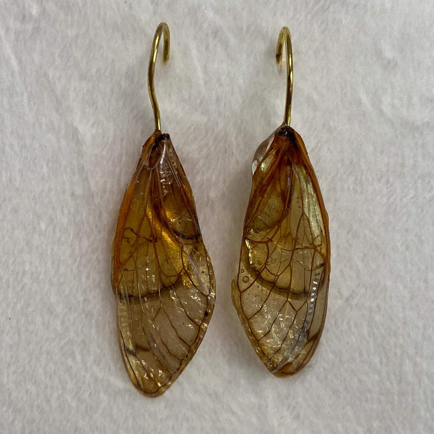 Cicada wing dangle earrings