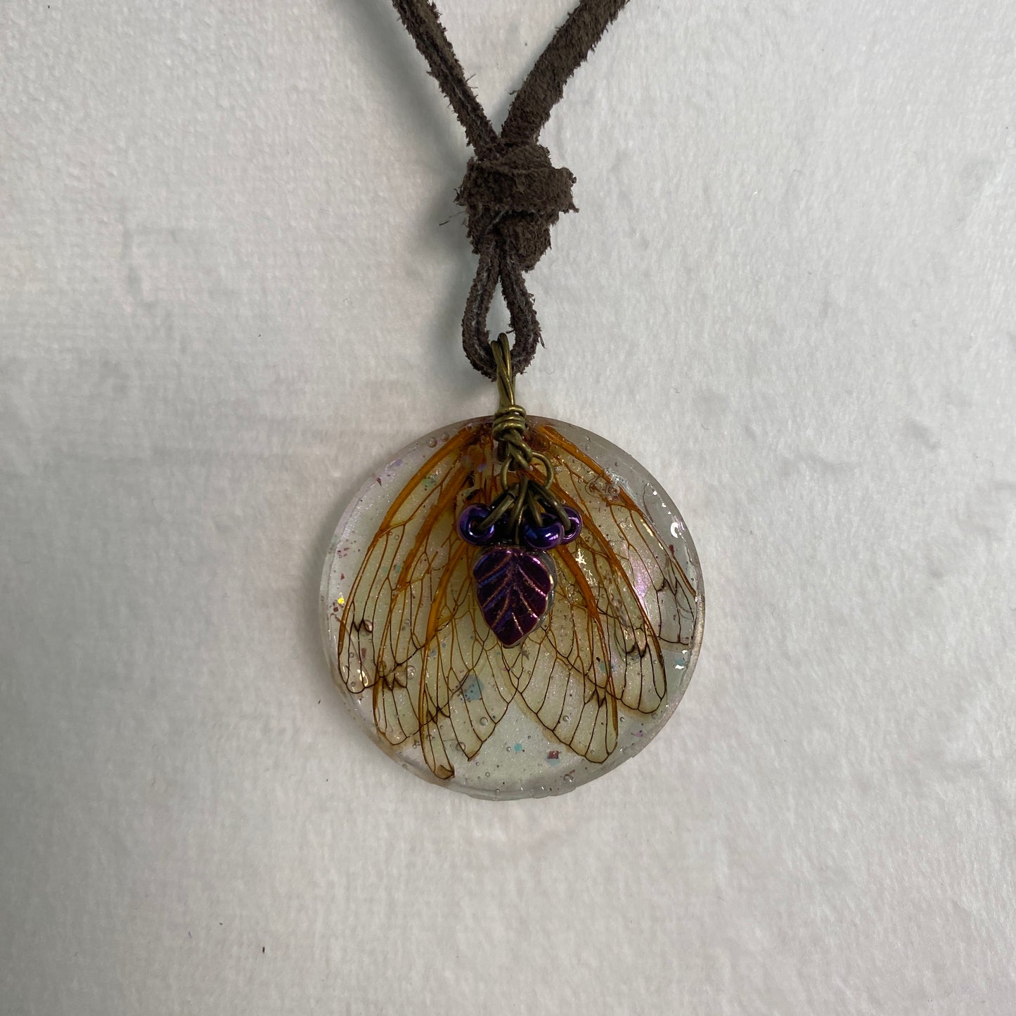 6 Cicada wing necklace