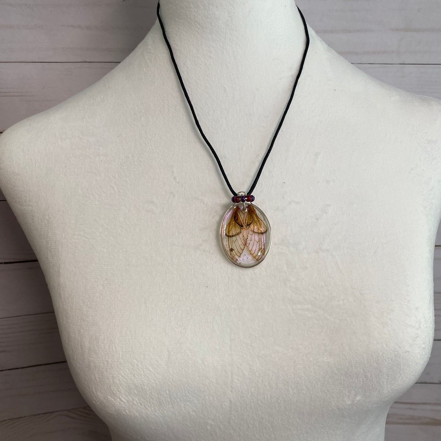 4 Cicada wing necklace