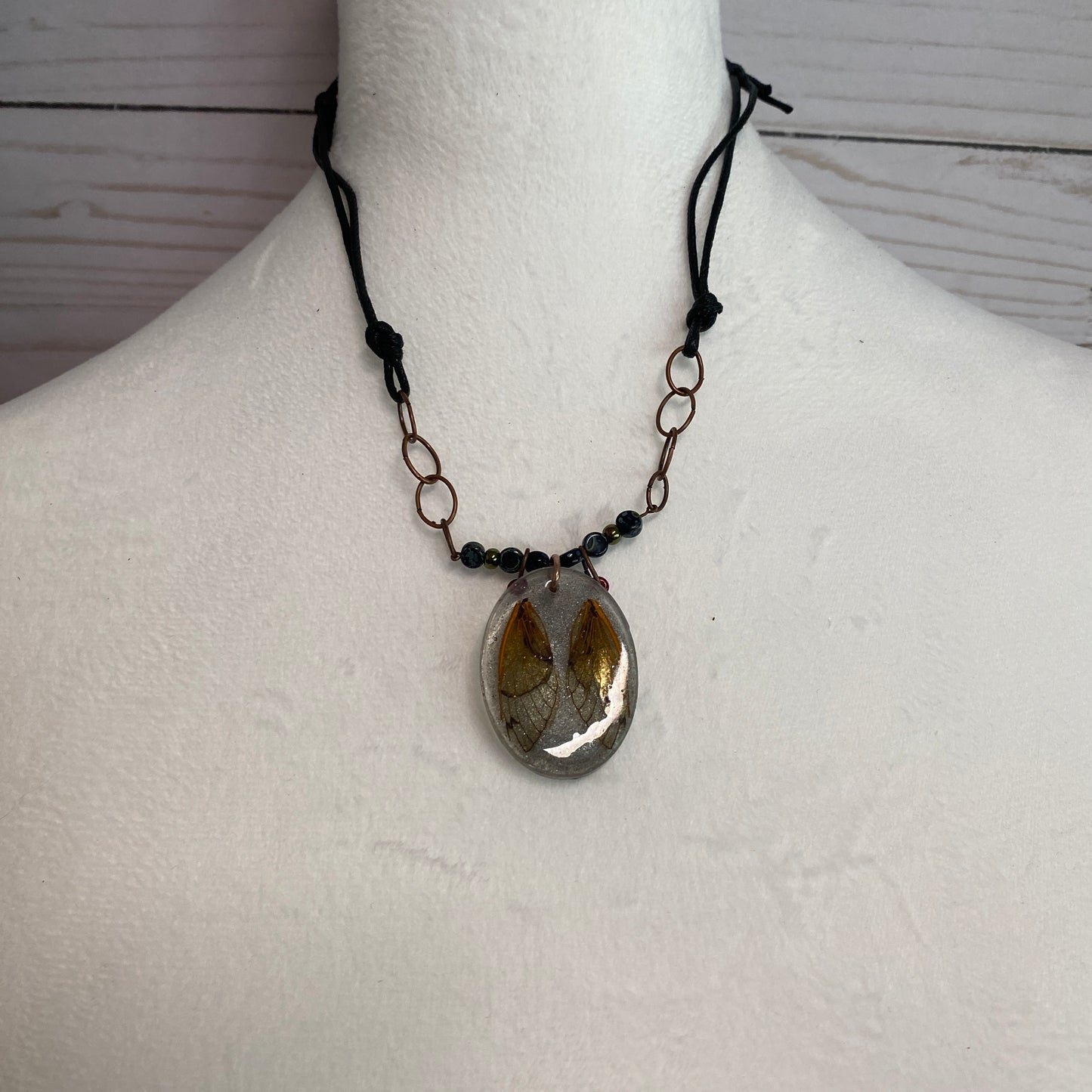 11 Cicada wing necklace