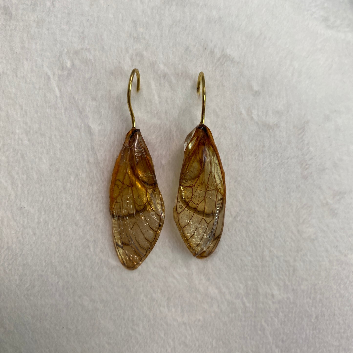 Cicada wing dangle earrings