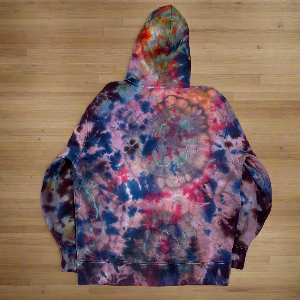 XL Tall Ice Dyed Old Navy Zippered Hoodie (3)