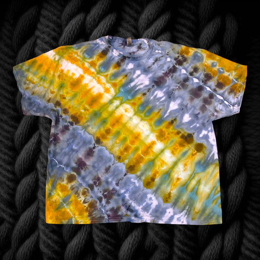 Diagonal Fold Ice Dye