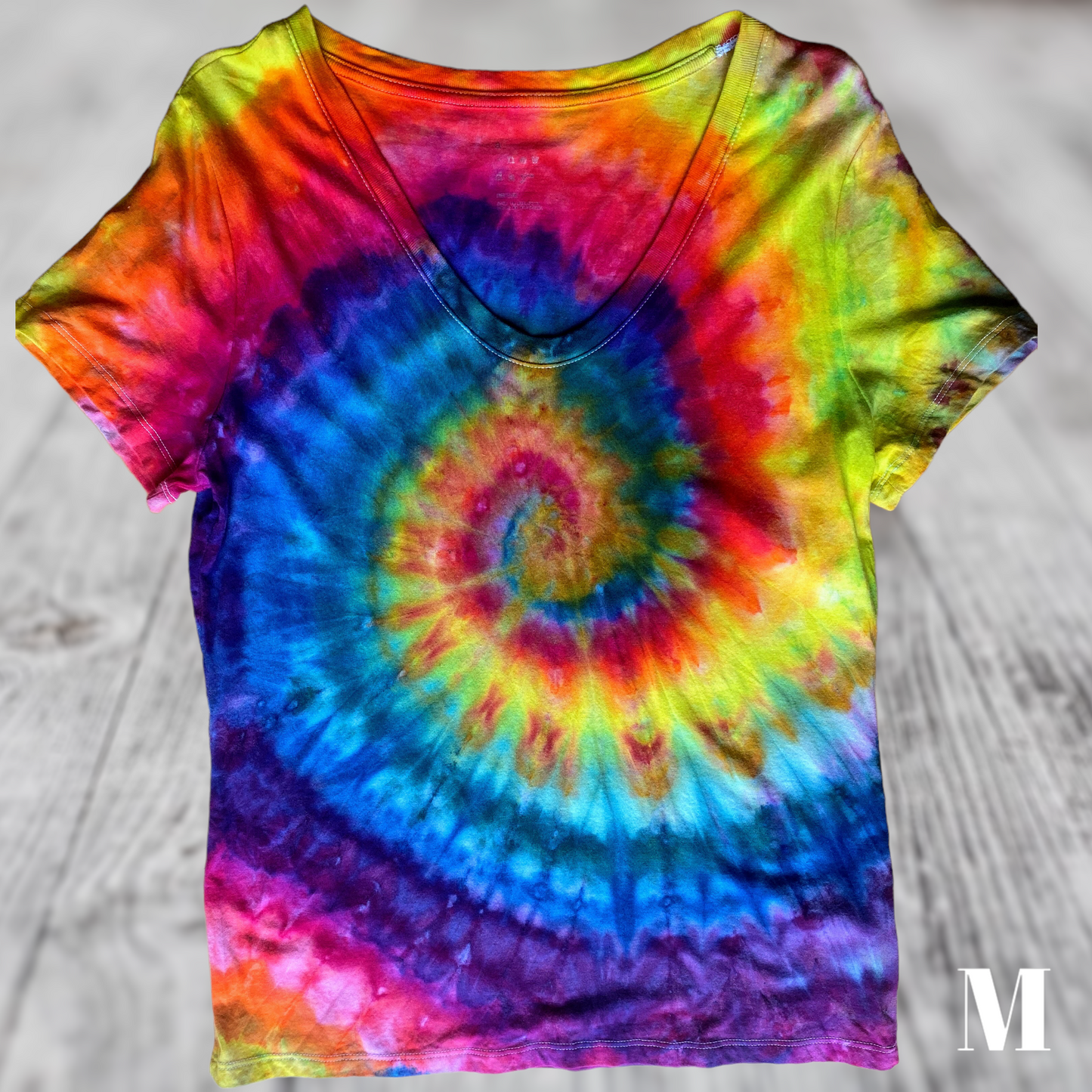 Medium ice dyed spiral rainbow