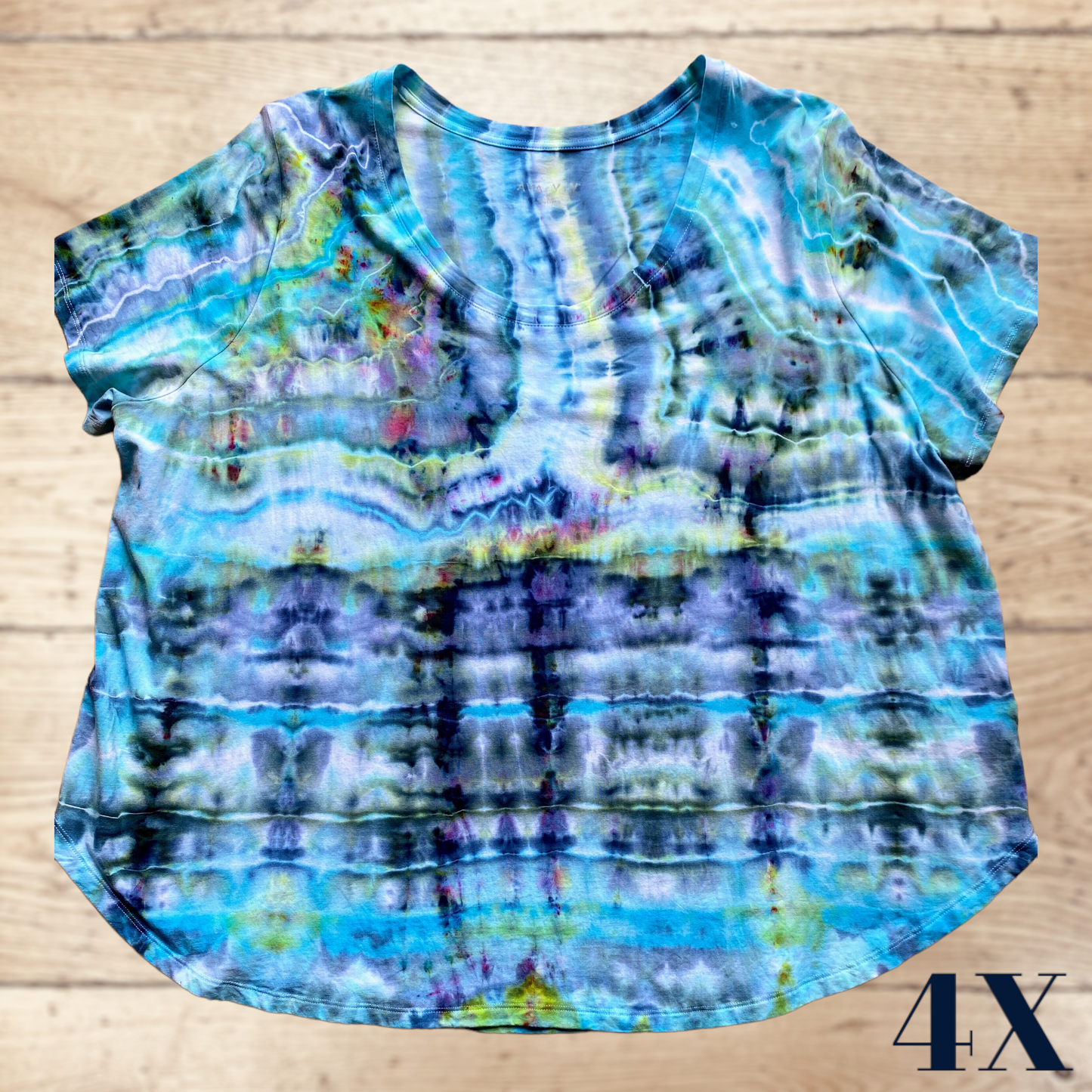 4X blue tie dye